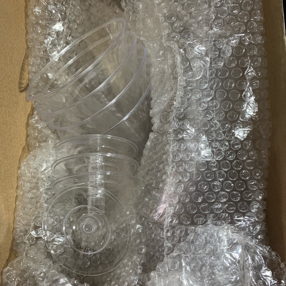 NWT Box of 24 Plastic Martini Glasses